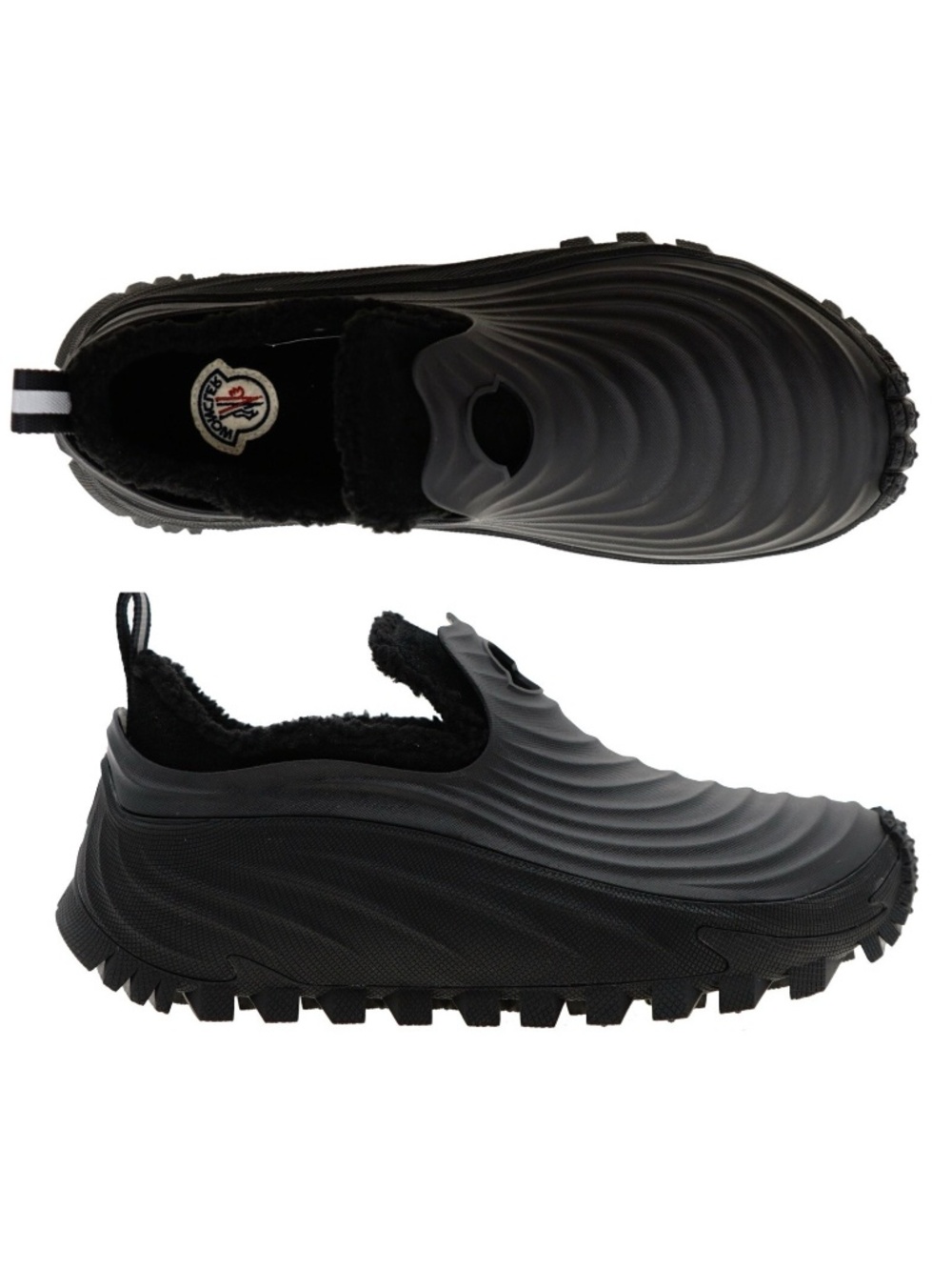 Moncler Men Acqua Rain Boots Shoes Sneakers Black Size 10 US New